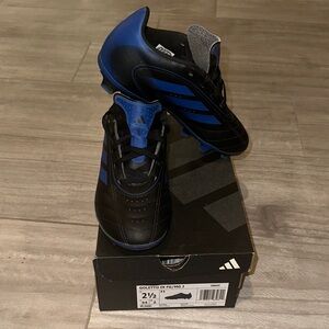 Adidas Boy’s Black and Blue Soccer Cleats